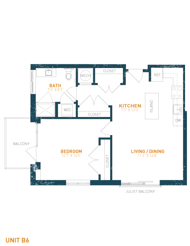 View Brookland Press's Forge 925-B312 Apartment Floor Plan in DC